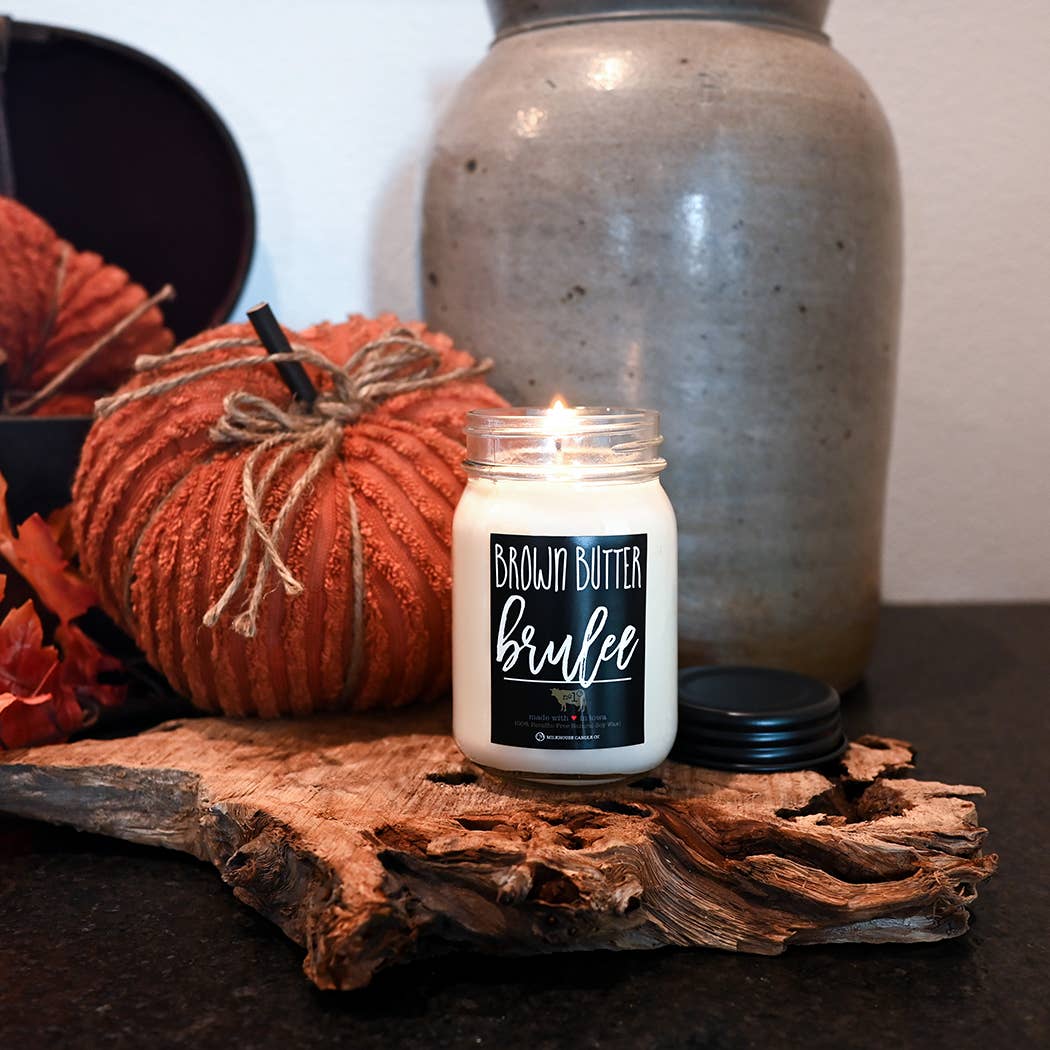 13 oz Mason Jar Candle: Brown Butter Brulee