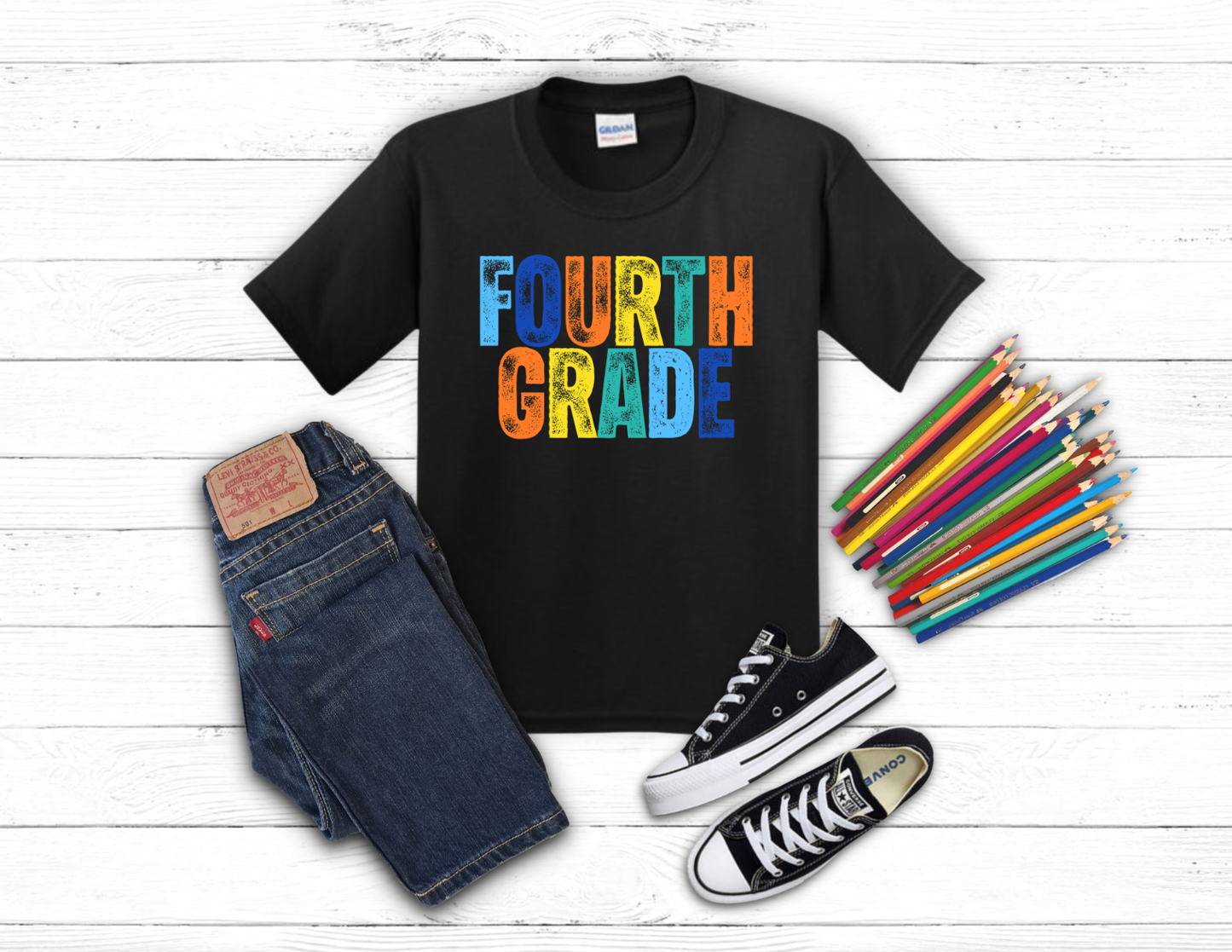 Youth Grade Level Back to School Shirt | First Day of School Tee-basic