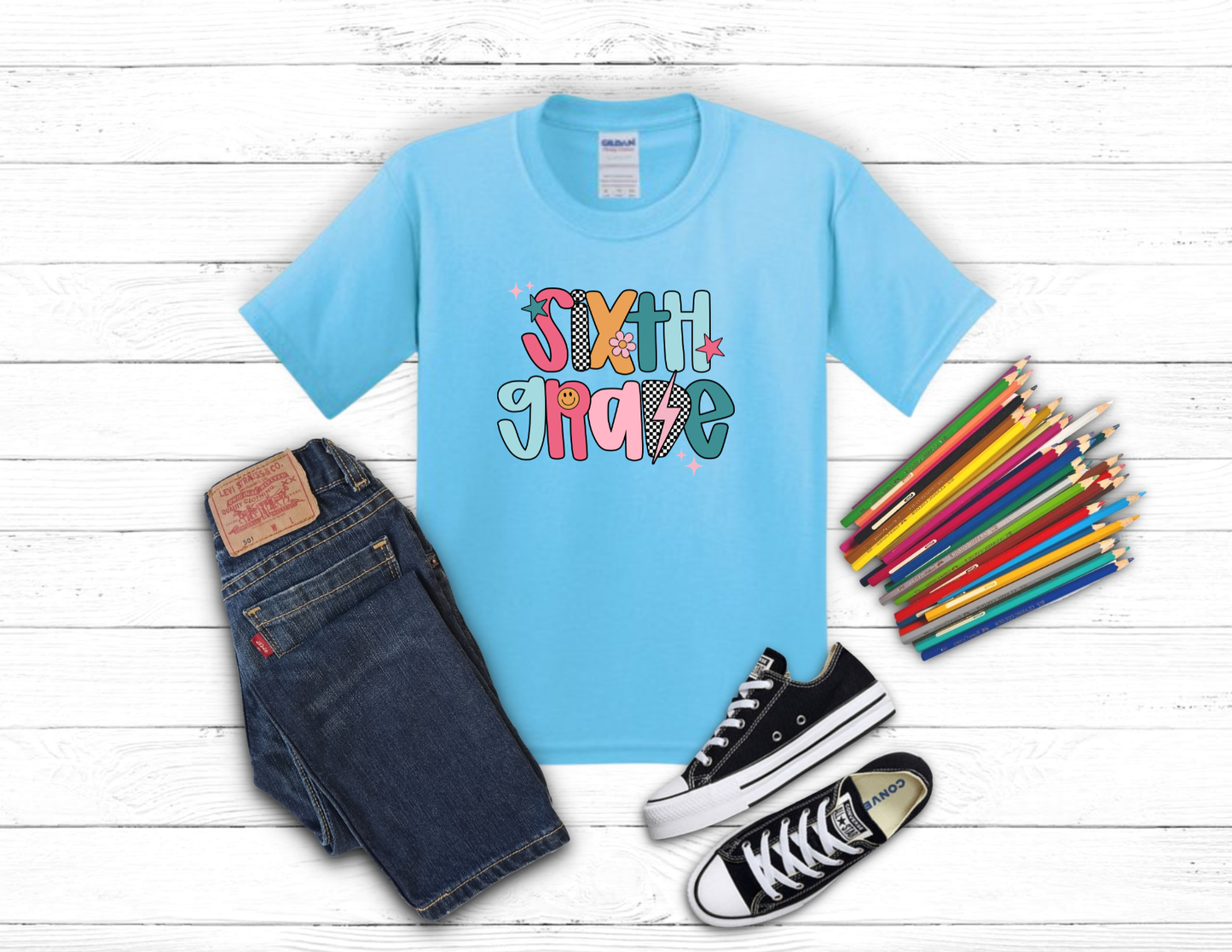 Youth Grade Level Back to School Shirt | First Day of School Tee