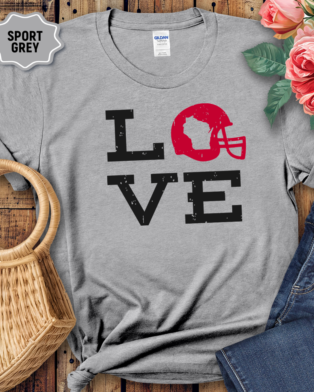 LOVE Football Red and Black