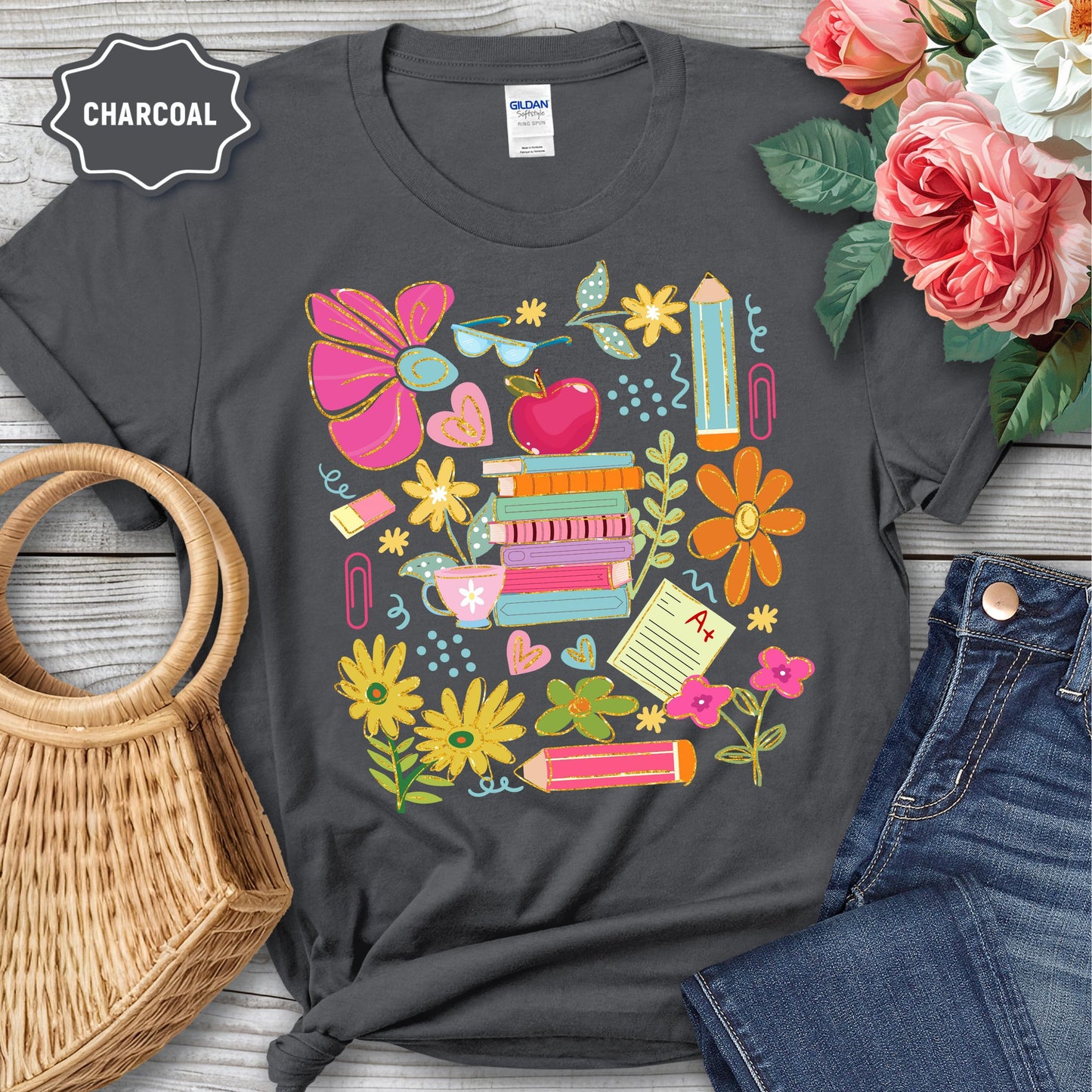 Teacher Floral Shirt