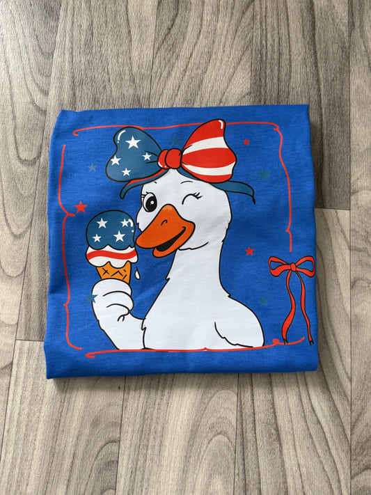 4th of July Goose with Ice Cream Tee