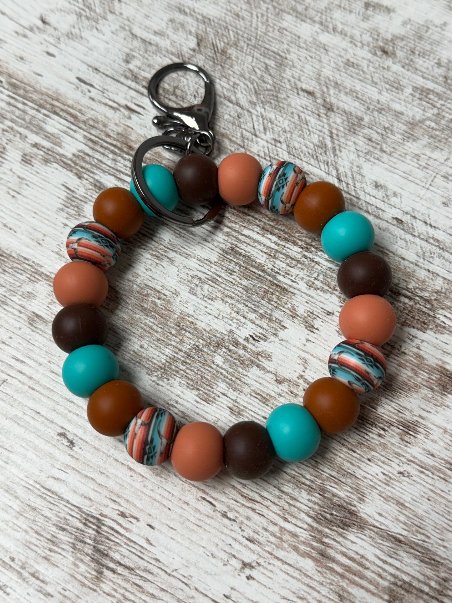 Silicone Beaded Wristlet Keychain – Stylish, Functional, and Fun!
