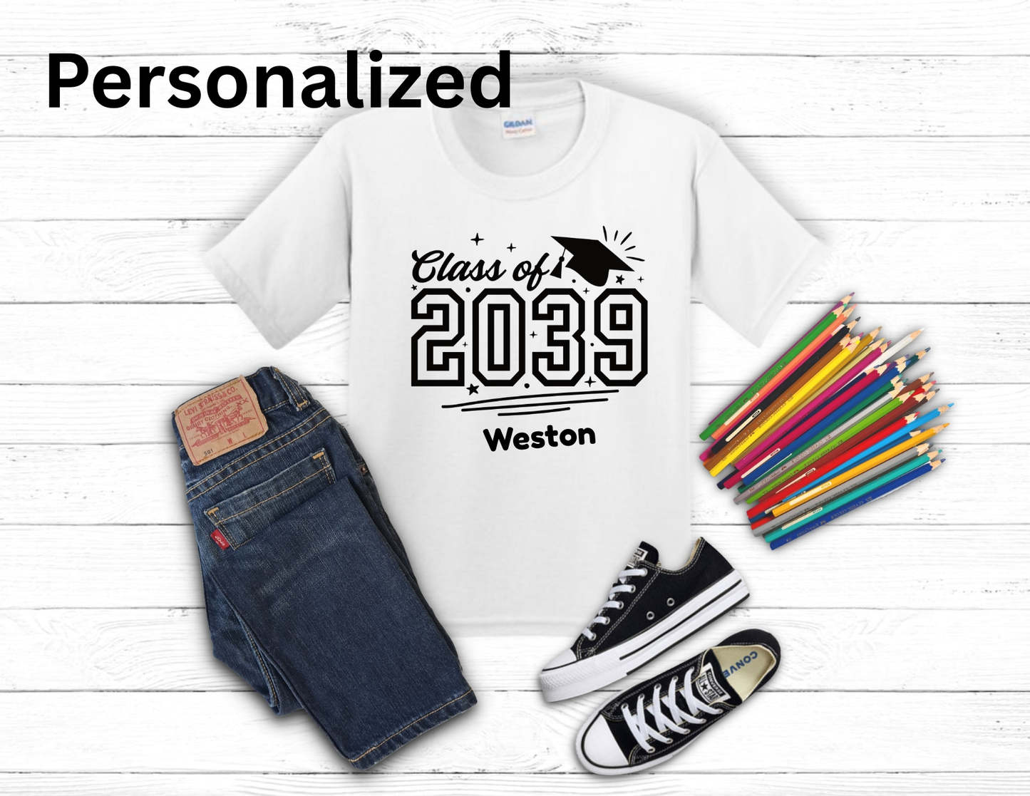 Class of Grow With Me Shirt | Pre-K to 12th Grade Handprint School Keepsake Tee