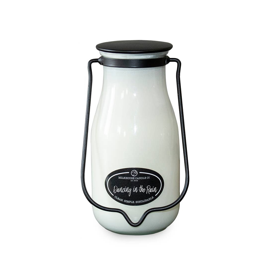 14 oz Milkbottle Candle: Dancing in the Rain