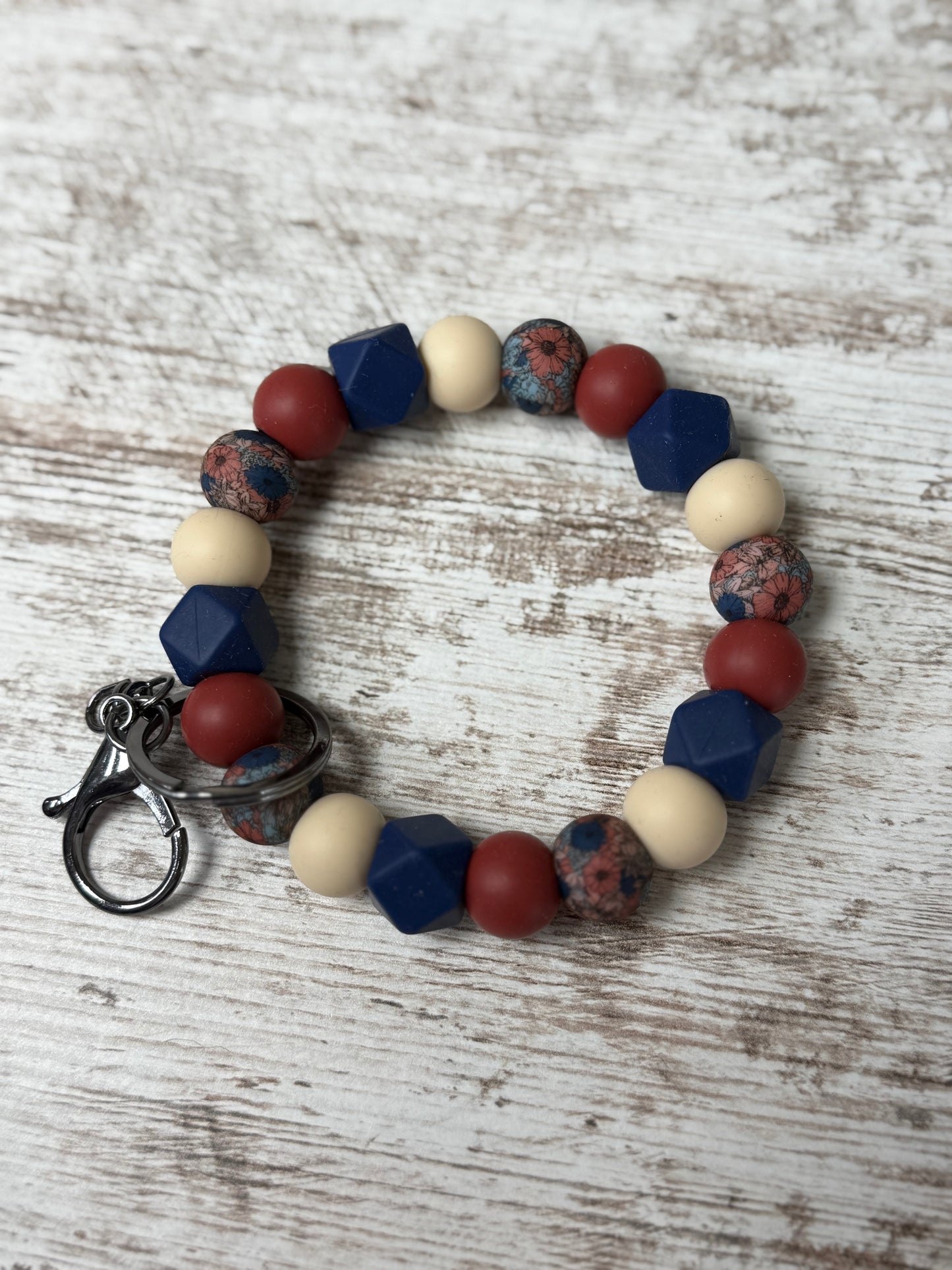 Silicone Beaded Wristlet Keychain – Stylish, Functional, and Fun!