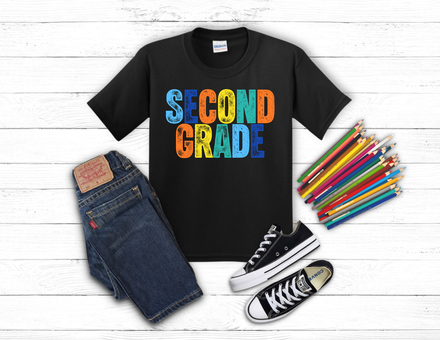 Youth Grade Level Back to School Shirt | First Day of School Tee-basic