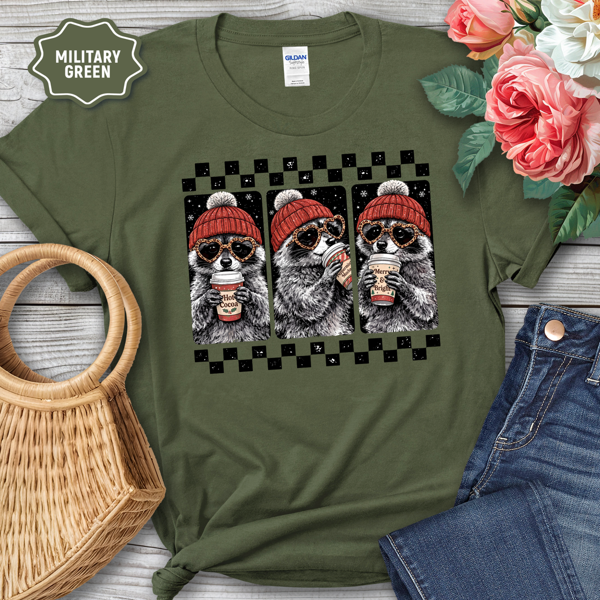 Hot Coco Raccoon Holiday Apperal