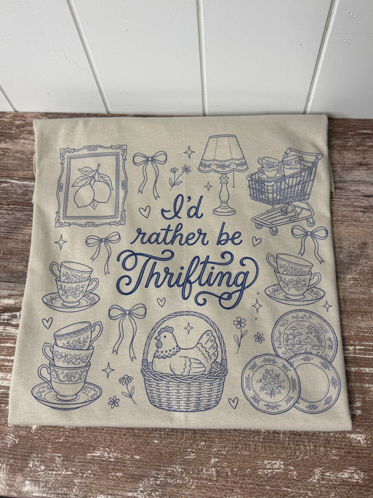 Rather be thrifting graphic tee