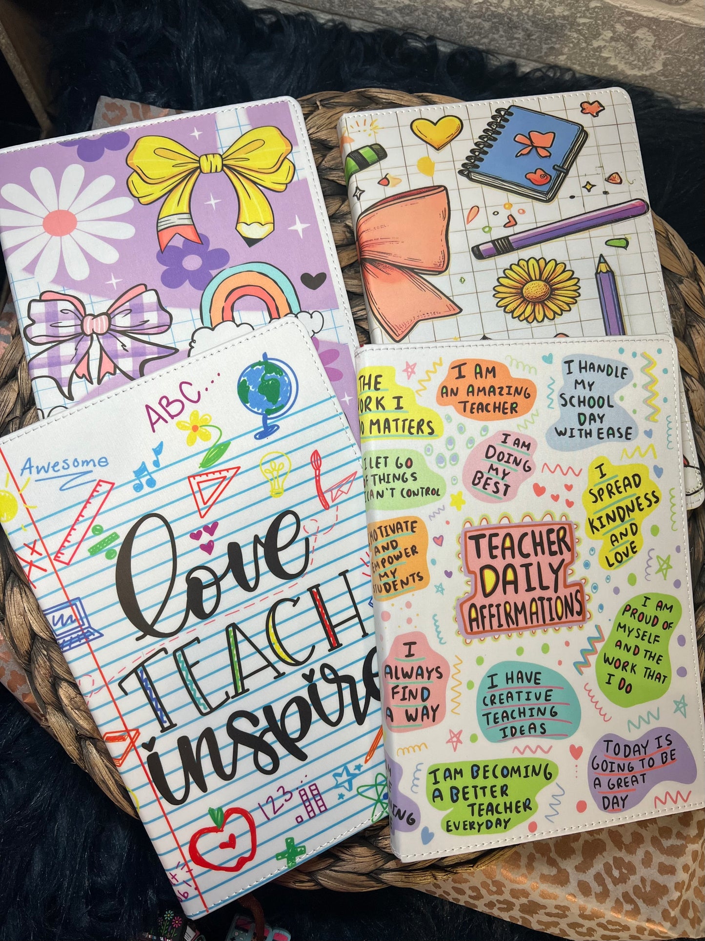 Teacher Gift Bundle – Notebook, Pen & Bookmark (semi customized)