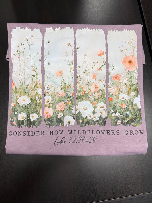 Faith Wildflower T-Shirt – Inspirational Floral Graphic Tee