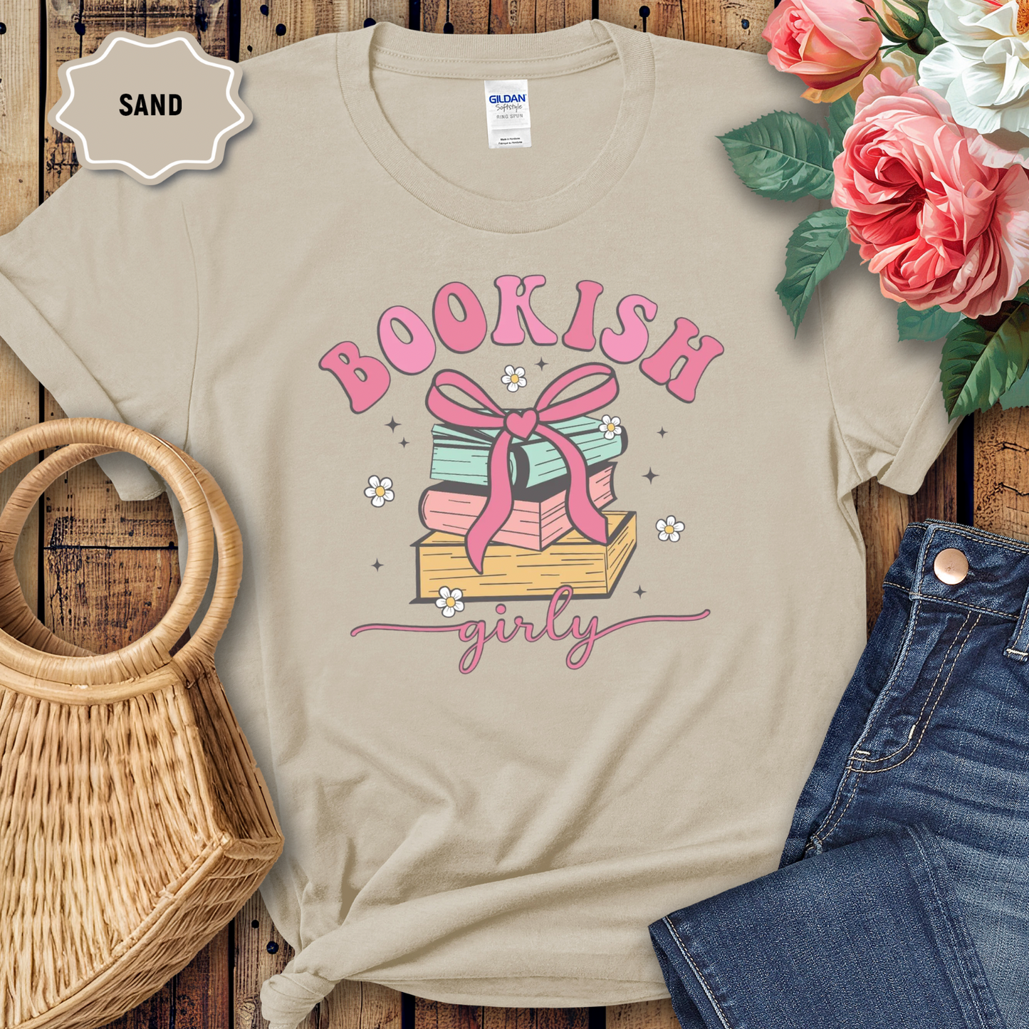 Bookish Girly Graphic Tee Listing