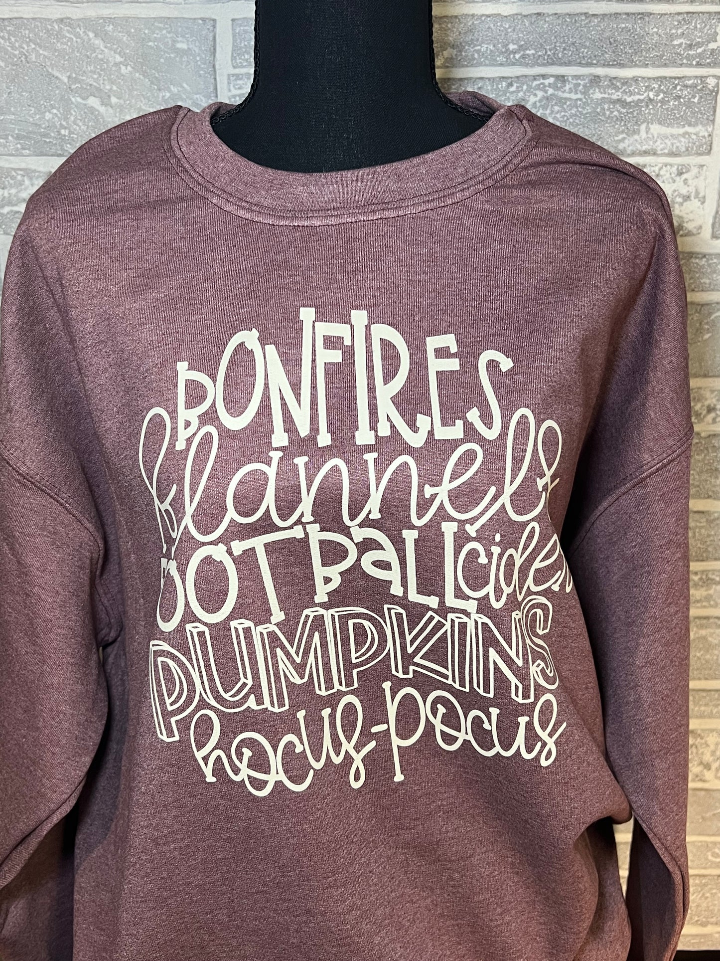 Fall Fun Words Crew Neck