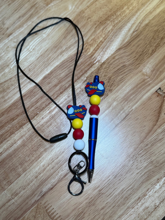 Plane Lanyard/pen bundle