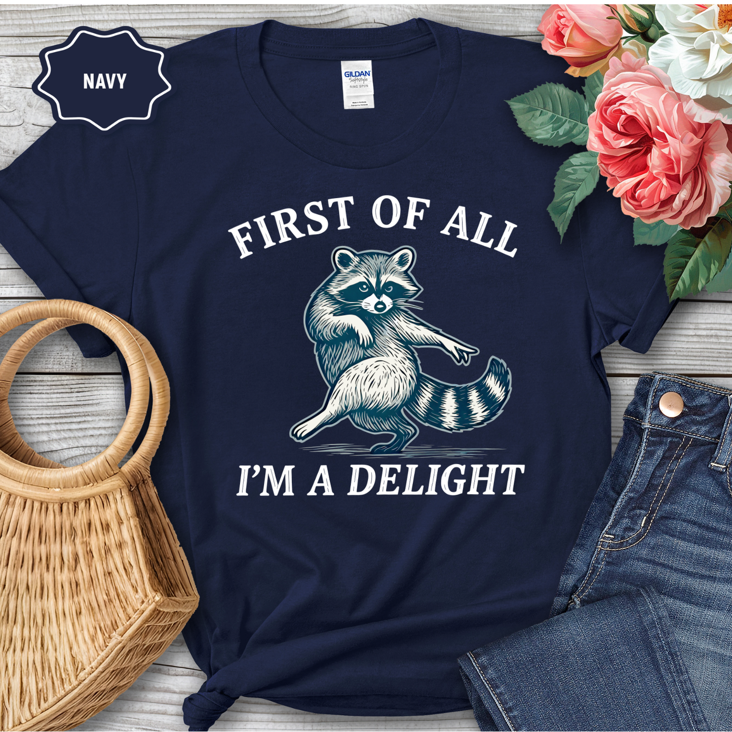 I’m a Delight Raccoon Graphic T‑Shirt